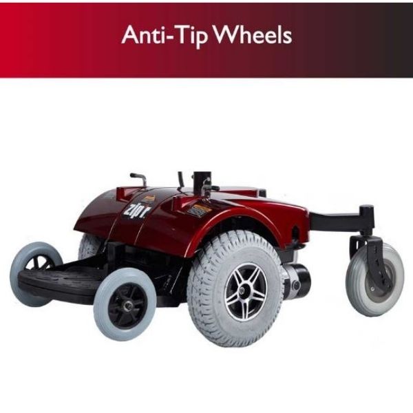 Zip'r PC Mobility Power Wheelchair Anti-Tip Wheel View
