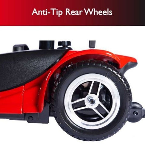 Zip'r Roo 4 Wheel Mobility Travel Scooter Anti-Tip Wheel View