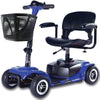 Image of Zip'r Roo 4 Wheel Mobility Travel Scooter Blue Front Side View