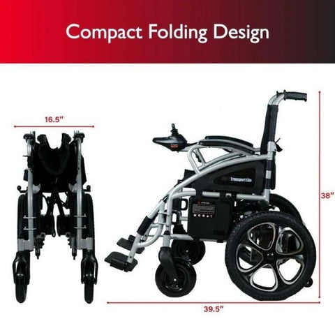 Zip'r Transport Lite Folding Electric Wheelchair Compact Folding Design View