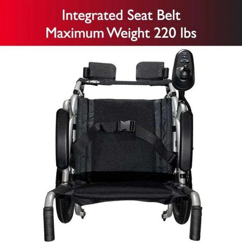 Zip'r Transport Lite Folding Electric Wheelchair Seat Belt View