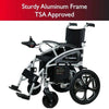 Image of Zip'r Transport Lite Folding Electric Wheelchair Sturdy Aluminum Frame View