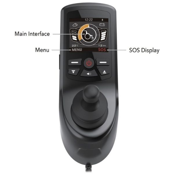 iLiving ILG-255 Folding Power Wheelchair Joystick View