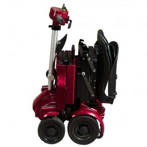 iLiving i3 Folding Electric Mobility Scooter Red Folding View