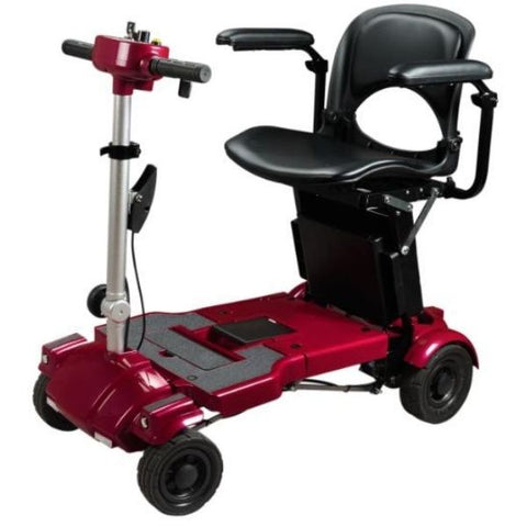 iLiving i3 Folding Electric Mobility Scooter Red Left View